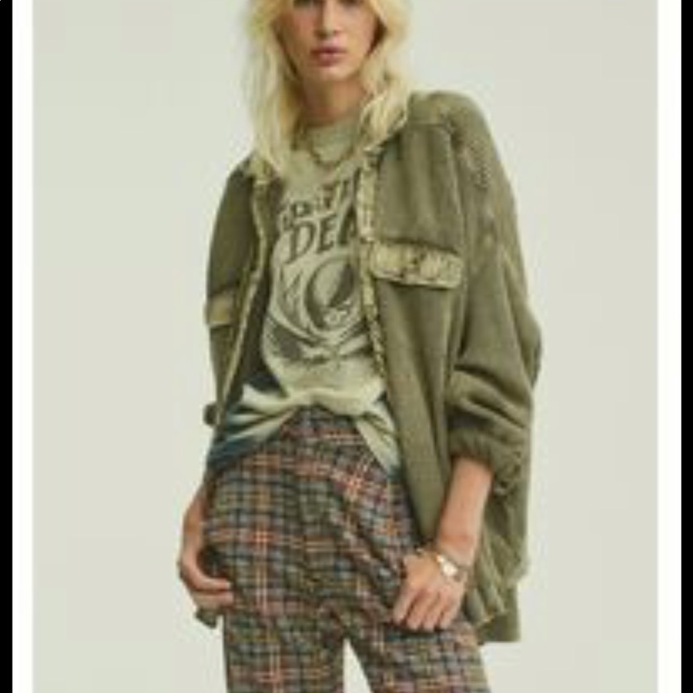 FREE PEOPLE one scout jacket army green